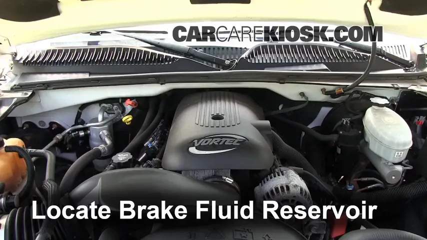 2004 Chevrolet Silverado 1500 LS 5.3L V8 FlexFuel Extended Cab Pickup (4 Door) Brake Fluid Check Fluid Level